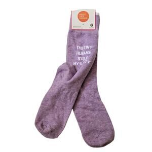 Lavender Socks  " The Tiny Humans Stole MY Humanity" Brand New